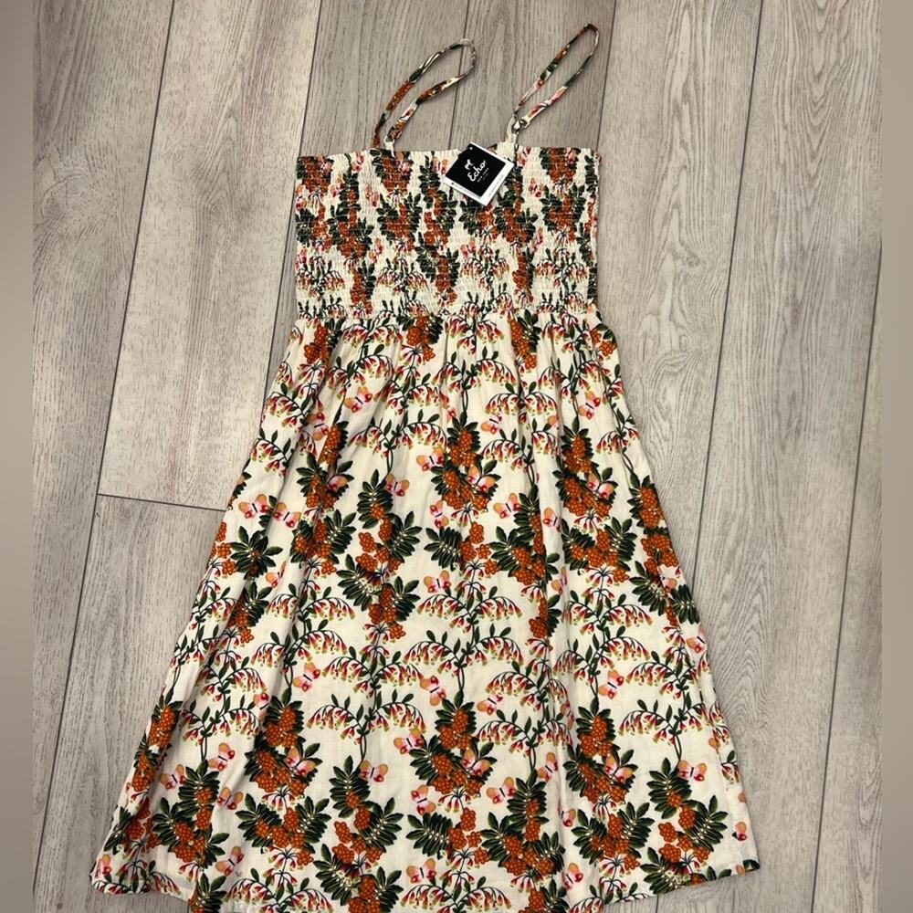 Echo Design Smocked Ruffle Dress NWT